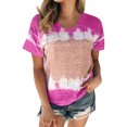 thumbnail image 1 of Nlife T-Shirt à Manches Courtes Imprimé Teint à la Cravate pour Femme, 1 of 2