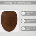 thumbnail image 4 of HOME WEAVERS Waterford Collection Cotton Toilet Lid Cover, 18" x 18", Chocolate, 4 of 9