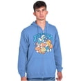 thumbnail image 5 of Vintage Smurf Just Be Cool Mushrooms Zip Up Hoodie Men's Women's Brisco Brands 2X, 5 of 6