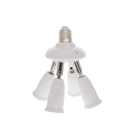 

maytalsoy E27 Splitter 3A Adjustable Lamp Bulb Socket Light Adapter Replacement Improvement Lighting Holder Workshop Warehouse 1 to 4
