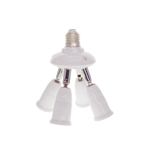 E27 Splitter 220V 3A bombilla bombilla convertidor de enchufe adaptador de luz mejora de plástico portátil soporte accesorio de almacén 1 a 4 Inevent HA059573-03