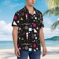 thumbnail image 5 of Daiia Colorful Geometry Hawaiian Shirt for Men Gentle Cotton Regular Short Sleeve Casual-Medium, 5 of 9