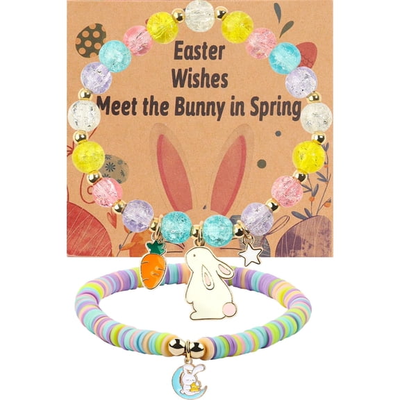 Easter Bracelet Bunny Charm, First Communion, Baptism, Confirmation Christianity For Daughter, Granddaughter