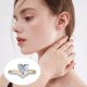 thumbnail image 2 of En forma de gran anillo de diamantes de imitación del anillo de diamantes de imitación elegante geometría anillos completos para las mujeres Tamaño 5 11, 2 of 5