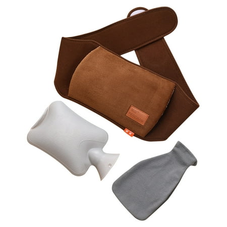 

AIEOTT Waist Three-piece Set Of Hot Water Bag Warm Belt Cloth PVC Water Bag Warm Waist Warm Stomach