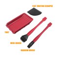 thumbnail image 4 of Silicone Glue Kit, Red Black Comb 4Pcs Easy Use Silicone Glue Applicator Set Professional  for Woodworking, 4 of 7
