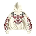 thumbnail image 7 of Men's Y2k Goth Graphic Zip Up Hoodies Long Sleeve Grunge Punk Graphic Print Streetwear Oversized Hooded Sweatshirt With Pocket W001-Beige XXXXL, 7 of 7