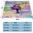 thumbnail image 2 of Four Season Colorful Tree Fleece Blanket Soft Throw Blanket Chirstmas Days Rustic Cozy Blanket for Women Girl Couch Sofa Bed Living Room Suitable for All Season 50x60 inch, 2 of 6