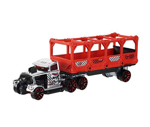 DieCast Hotwheels Bone Blazers Vehicle red/Chrome semi Truck and Trailer