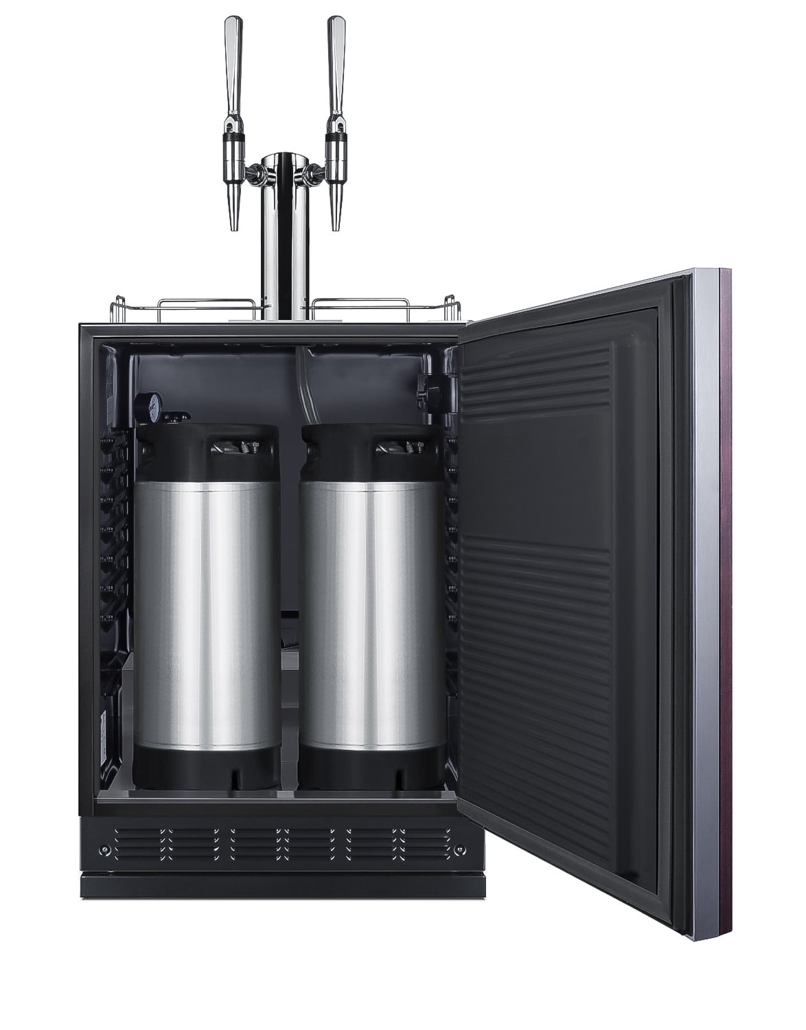 Summit Sbc7brsifncf2 24" Wide 5.3 Cu. Ft. Panel Ready Free Standing Double Tap Coffee