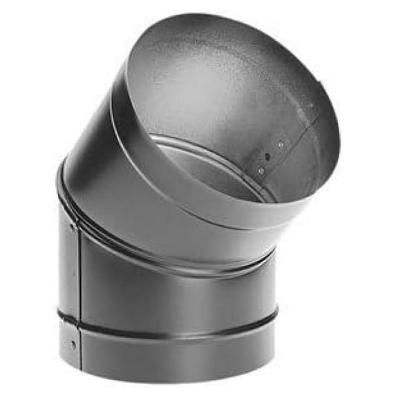 8'' DuraBlack 45 Degree Black Elbow - 1845