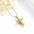 thumbnail image 6 of Cross Urn Necklace for Women Men Butterfly Cremation Jewelry for Ashes for Human Cross With Crystal Butterfly Memorial Ash Pendant, 6 of 8