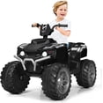 thumbnail image 1 of Costway Cuatriciclo Eléctrico ATV para Niños Coche Montable de Batería Marcha Adelante Atrás Velocidad Alta Baja con Música Luces LED Negro, 1 of 8
