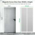 thumbnail image 6 of Magnetic Screen Door 39x83 inch,Easy Install Window Screen,Upgraded Mesh Self Sealing Closure No Gap,Hands Free Screen Door Mesh-White, 6 of 8