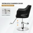 thumbnail image 6 of OmySalon Barber Chairs for Barbershop Black Styling Chair, Salon Chair for Hair Stylist, Heavy Duty Hydraulic Pump, 360°Swivel with Footrest, 6 of 10
