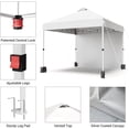 thumbnail image 3 of 10x10 Pop Up Canopy Tent, Portable Instant Commercial Canopy with 1 Sidewall, 3 of 5