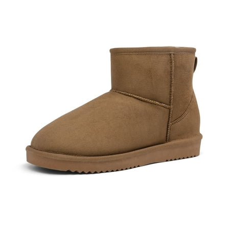 

Dream Pairs Women s Fashion Winter Snow Boots Classic Faux Fur Lined Slip On Ankle Boots DSB214 CAMEL Size 12