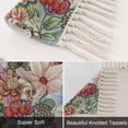 thumbnail image 6 of Boho Floral Washable Area Rug 3'x5', Bohemia Colorful Mandalas Botanical Flower Woven Cotton Tassels Kitchen Rugs, Non Slip Indoor Door Mat Throw Carpet for Entryway Living Room Nursery Laundry Room, 6 of 9