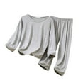thumbnail image 1 of MIASHUI Ensemble de Pyjama T-Shirt à Manches Courtes et Pantalon pour Garçons, Gris, 5-6 Ans, 1 of 3