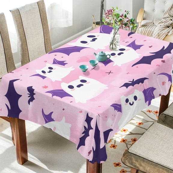 BZSMCE Square Tablecloth Lovely Bat Pattern Pattern Tableclothes
