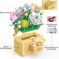 thumbnail image 3 of Ramo de flores para adultos, miniladrillos de rosas, cesta de ramos de flores, bloques de construcción de bonsáis, colección botánica decorativa para el hogar para adolescentes y n Regalo de navidad, 3 of 7