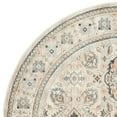 thumbnail image 5 of SAFAVIEH Vintage Persian Acacia Floral Bordered Polyester Rug, Ivory/Light Grey, 5' Round, 5 of 7