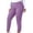 *Purple, variant on VBVC Women's Plus Front Slit Stretch Pants , Ladies' High Waisted Trousers , Fall Winter Skinny Leggings For Women, L-5XL
