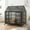 Black 48", variant on Jopath 52" Heavy Duty Dog Crate Large Dog cage with Roof & window on roof Strong Metal Dog Kennels and Crates with 4 Lockable Wheels for Large Dogs