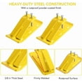thumbnail image 5 of Garvee Tractor Bucket Protector, 2pcs Ski Edge Protector with Double Lock Nuts, Bucket Edge Anti-Skid Device, Heavy Duty Steel Bucket Attachment for Spreading Gravel, Snow Leaves Removal, Yellow, 5 of 6