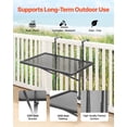 thumbnail image 2 of VEVOR Balcony Hanging Table 19 x 24 in Outdoor Metal Patio Railing Table Adjustable, 2 of 9