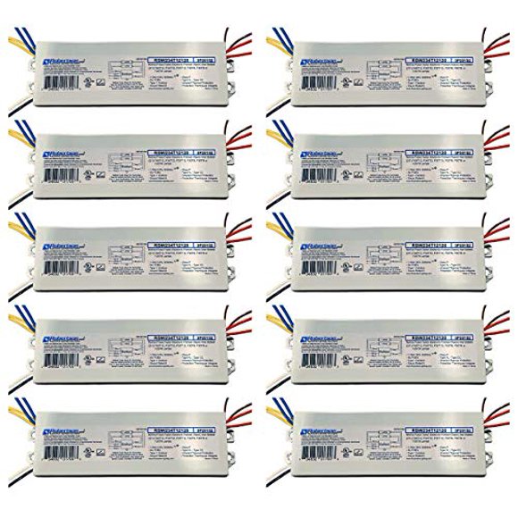 Robertson 2P20132 Quik-Pak de 10 Ballasts Fluorescents pour 2 Lampes Linéaires F40T12, Préchauffage Démarrage Rapide, 120Vac, 50-60Hz, Facteur de Ballast Normal, NPF, Modèle RSW234T12120 /A (Se Croise avec RSW240T1