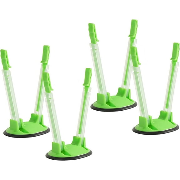 RUseeN Baggy Rack-Pack of 4 Bag Holder for Plastic Bags, Plastic bag bracket, No-hands Food Storage Bag Holders (Green)