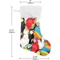 thumbnail image 2 of Coolnut Christmas Stockings Parrot Toucan Large Candy Stockings Stuffers Cute Xmas Sock Decorations 1PC for Home Holiday Party 12" x18" Decor Gifts, 2 of 7
