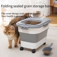 thumbnail image 7 of 33 LBS Pets Dog Food Storage Containers with Wheels and Lids, Collapsible Pet Food Storage Bin for Dog Food Cat Food,(Green), 7 of 7