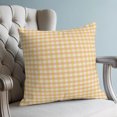 thumbnail image 4 of Pillow Covers 24x24 Set of 2, Buffalo Plaid Throw Pillow Covers Decorative Couch Cushion Cover, Farmhouse Yellow Checkered Vintage Grid Microfiber Soft Square Pillowcases for Bedroom Living Room Sofa, 4 of 9