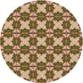 thumbnail image 1 of Ahgly Company Indoor Round Patterned Saddle Brown Area Rugs, 6' Round, 1 of 6