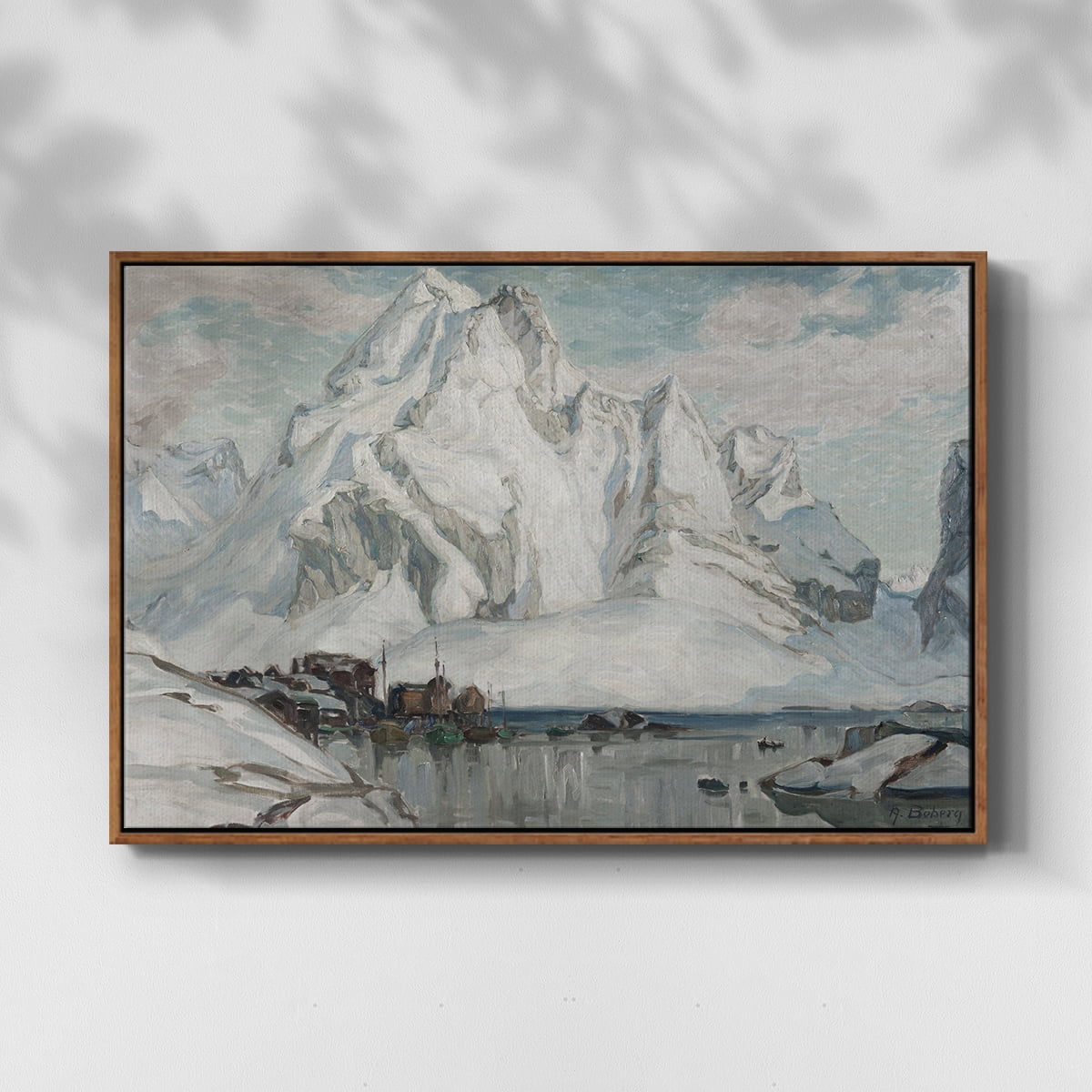 Vintage Landscape-CLX By Wexford Home Framed in Walnut Wood Gallery Wrapped Canvas 17 in. x 25 in.