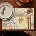 thumbnail image 4 of Pioneer Flower Floral Print Pattern Summer Placemats Table Placemats Set Of 6-Linen Kitchen Washable Placemats Table Mats 12x18 Inch Non-Slip Heat Resistant, 4 of 5