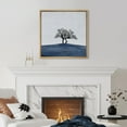 thumbnail image 2 of IDEA4WALL Framed Canvas Print Wall Art Black Tree in Blue Field with Textured Sky Landscape Nature Wilderness Scenery Wall Decorative Rustic Scenic Relax/Calm for Rooms - 16"x16" Natural, 2 of 5