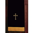 thumbnail image 3 of Scarf-Pulpit/Lectern-Pavillion-Reversible-Black/White/Latin Cross (11664), 3 of 5