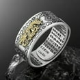 thumbnail image 4 of Feng Shui Pixiu Adjustable Ring Buddhist Mantra Attract Wealth Lucky Open Ring, 4 of 9
