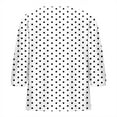 thumbnail image 4 of yillto Womens Top 3/4 Puff Sleeve Tie Bow Casual Going out Fashion Polka Dot Blouse Summer Trendy Tops, 4 of 5