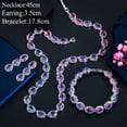 thumbnail image 2 of Awesome Mystic Fire Rainbow CZ Necklace Earrings Bracelet Set Pageant Jewelry, 2 of 7