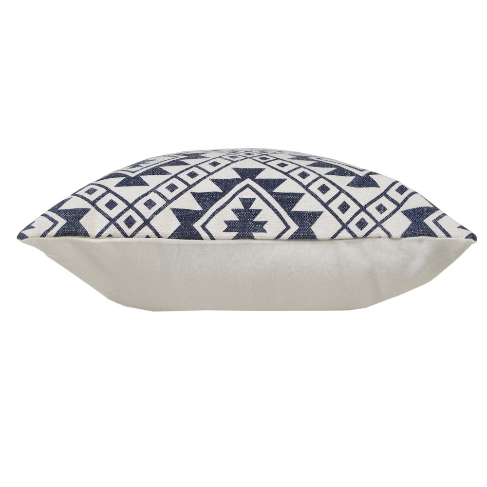 LR Home Gemma Southwestern Geometric Cotton Throw Pillows, Navy Blue, 20" x 20", Set of 2