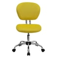 thumbnail image 4 of flash furniture mid-back yellow mesh swivel task chair with chrome base, 4 of 4