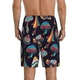 thumbnail image 2 of Balery Mushroom Doodle Men's Cotton Knit Pajama Shorts Waistband & Pockets,Short Pajama Pants-4X-Large, 2 of 8