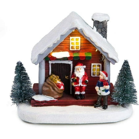 Winter Snow Christmas Village Building Santa House - Christmas ...