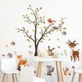 thumbnail image 4 of decalmile Calcomanías de pared de bosque Animales Árbol Búho Zorro Ciervo Pegatinas de pared Dormitorio infantil Bebé Guardería Decoración de pared, 4 of 5