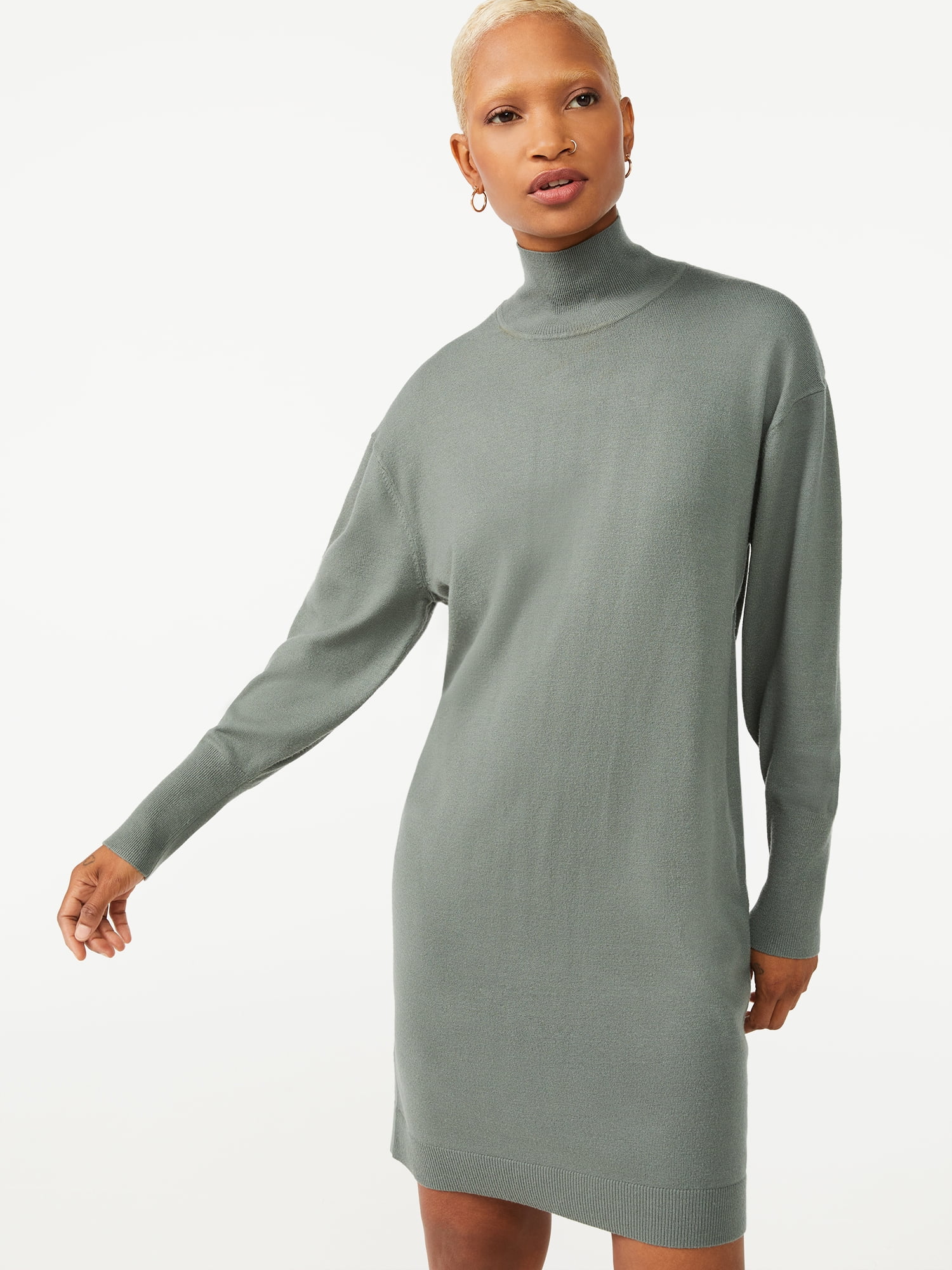 cashmere turtleneck sweater dress