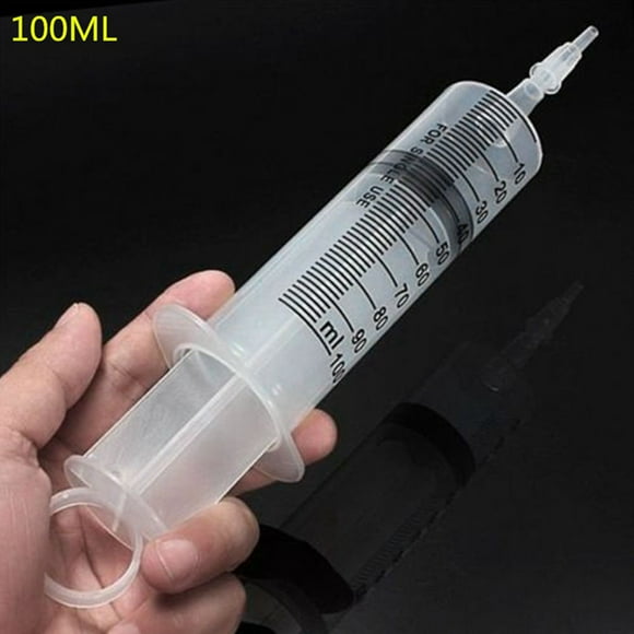 100ml Reusable Big Large Hydroponics Plastic Nutrient Sterile Health Measuring Syringe Tools